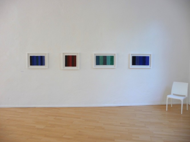 Werke von Helmut Dirnaichner in der Ausstellung aspekt material in der galerie konkret, Sulzburg