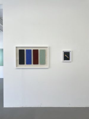 Blick in die Ausstellung "Gallery Artists. Painting and more ...", Galerie Renate Bender, München, Juni-Juli 2026